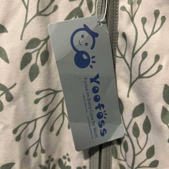 Yoofoss Green Leaf Print Baby Sleep Sack – 6-12 Months NWT - Picture 5 of 10